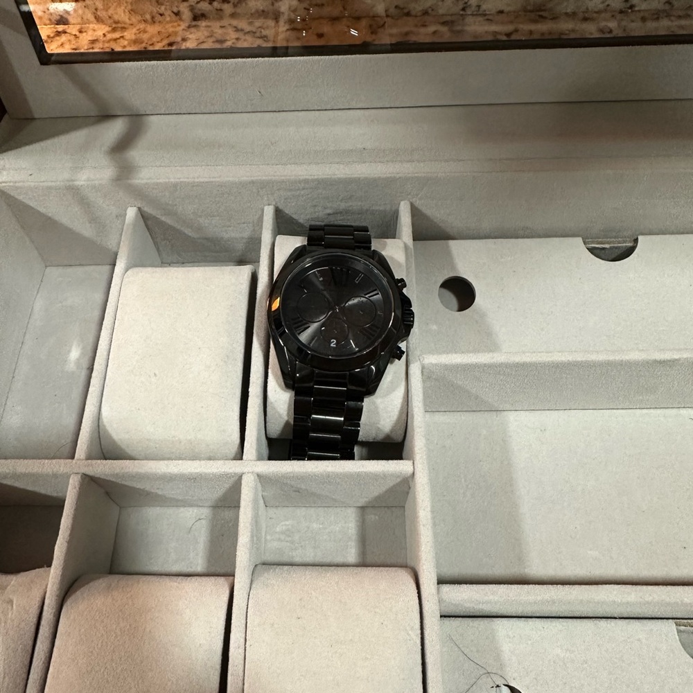 Michael Kors All-Black Chronograph Stainless Steel Watch - Picture 5 of 5
